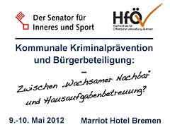 Flyer Tagung: Kommunale Kriminalprävention und Bürgerbeteiligung