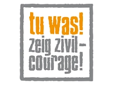 Logo mit der Aufschrift tu was Zeig Zivilcourage